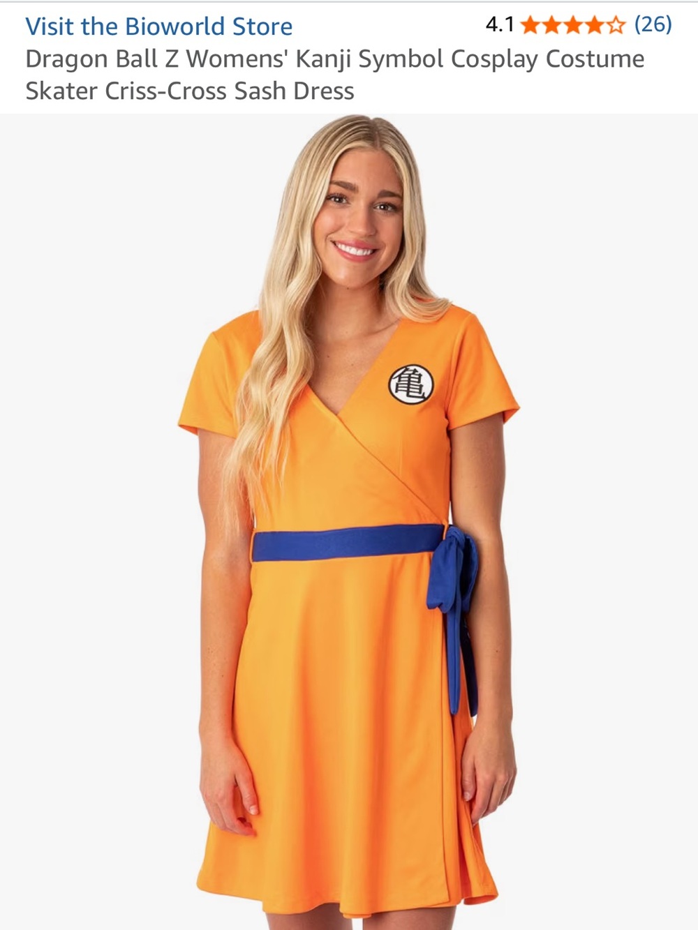 Dragon Ball Z Women’s kanji symbol cosplay costume dress